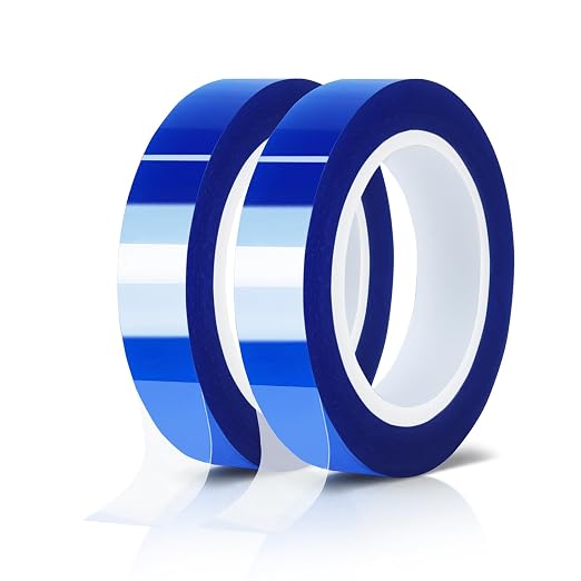 2 Rolls 10mm x16m Blue Heat Tape High Temperature Heat Resistant Tape Heat by MEBMIK