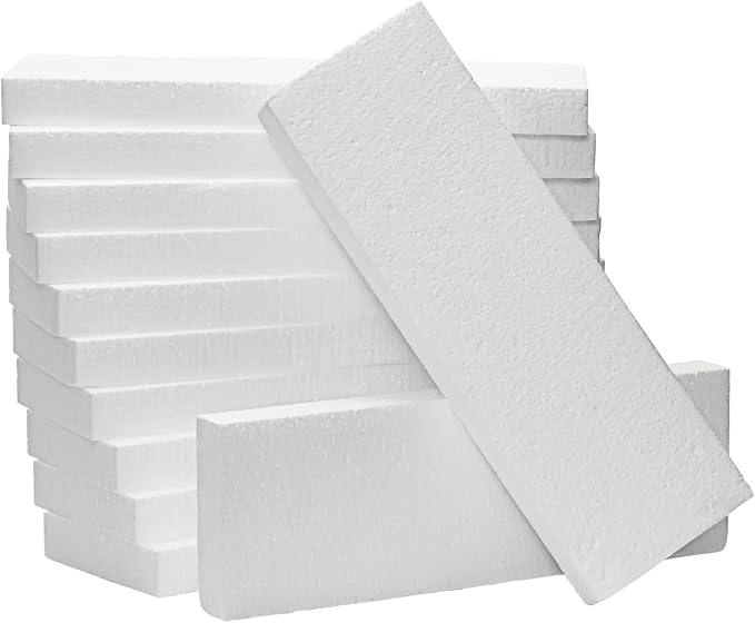 Juvale Foam Rectangle Blocks for Crafts - 12 in x 4 in x 1 in by Juvale
