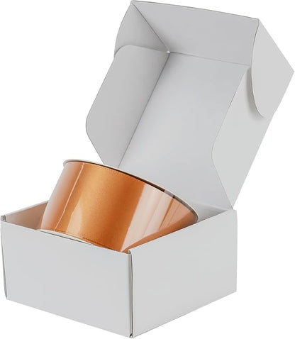 HUIHUANG Burnt Orange Ribbon 2 inch Wide Double-Faced Orange Satin Silk Ribbon - Image 7