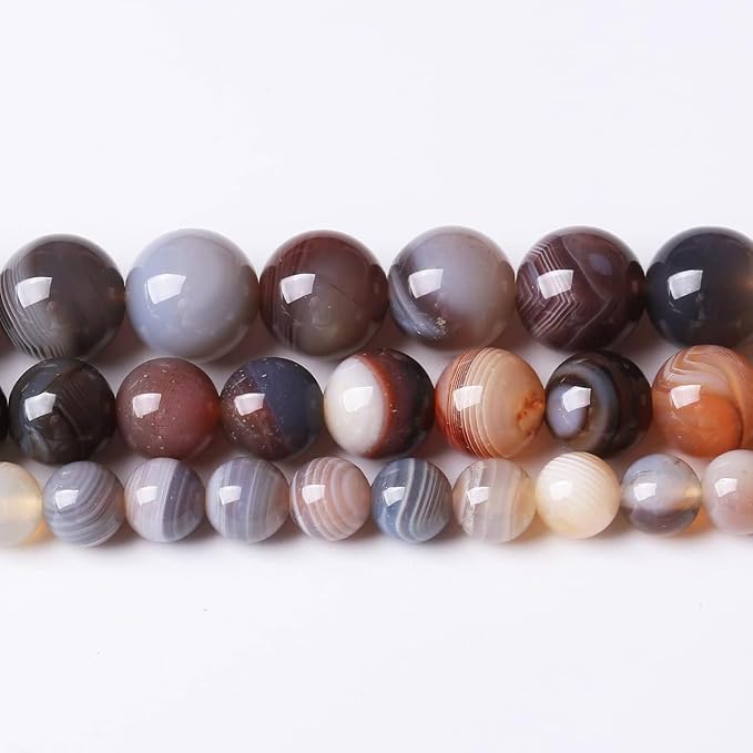 36PCS 10MM Red Coffee Agate Beads-Multicolo Stone Beads Energy Healing Beads - Image 2