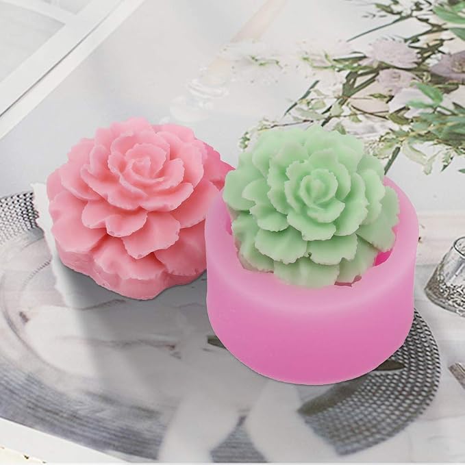 3D Carnation Candle Mold Flower Silicone Mold - Image 3