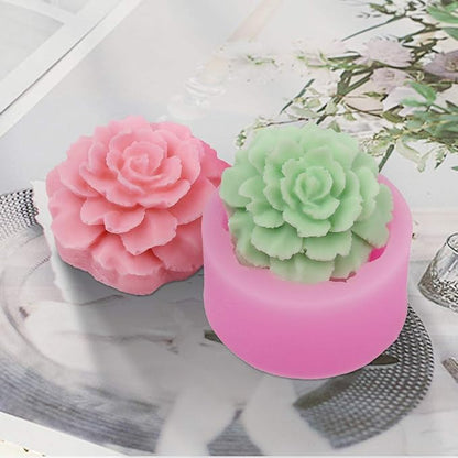 3D Carnation Candle Mold Flower Silicone Mold - Image 3