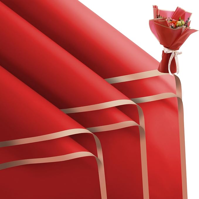 FUHITIM 20 Sheets Flower Wrapping Paper by FUHITIM
