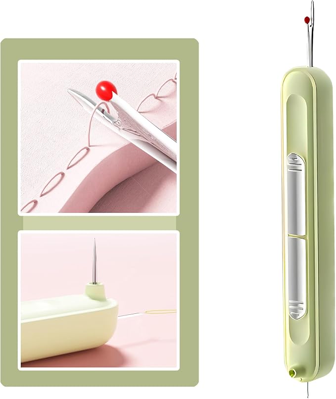 Upgraded 2 in 1 Automatic Needle Threaders Seam Ripper, Quilting Supplies by Xuvrir