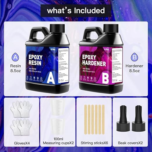 Epoxy Resin 17OZ, Crystal Clear Epoxy Resin Kit, Not Yellowing, Bubble Free - Image 7