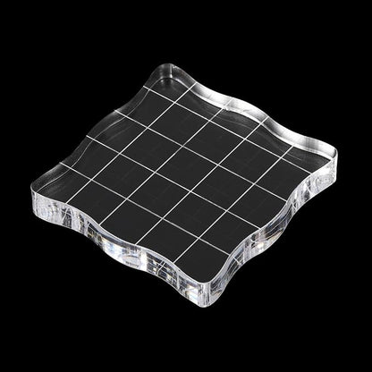 PATIKIL 2" x 2" Acrylic Stamp Block, 2 Pack Clear Stamping Block - Image 4