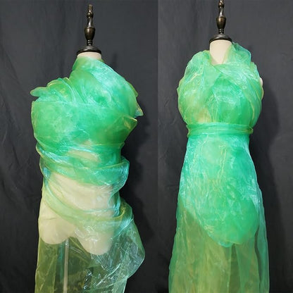 Two-Tone Iridescent Holographic Organza Fabric - Image 3
