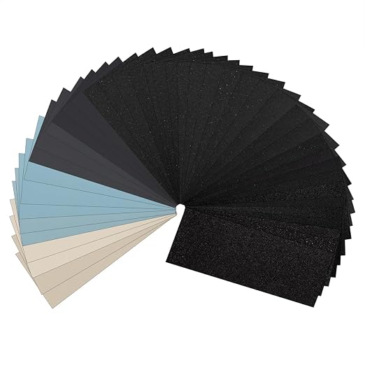25-Piece Fine Sandpaper Set 1000/2000/3000/5000/7000 Grit Wet Dry Sandpaper by Unknown