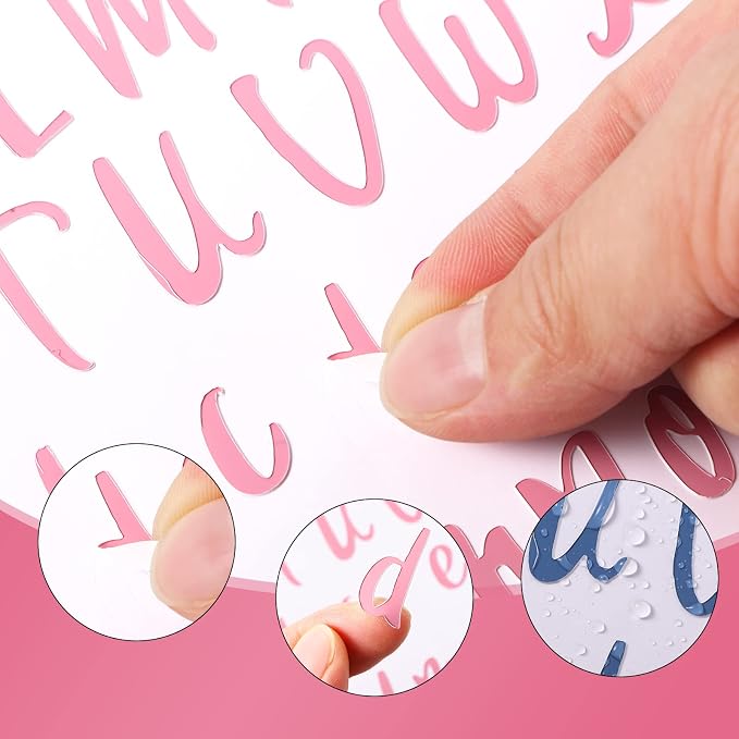 Outus 576 Pieces 8 Sheets Letters Stickers Self Adhesive Vinyl Letter Alphabet - Image 3
