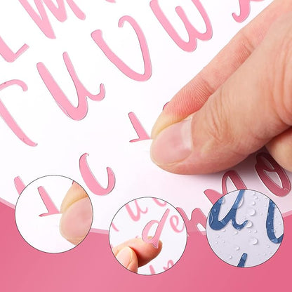 Outus 576 Pieces 8 Sheets Letters Stickers Self Adhesive Vinyl Letter Alphabet - Image 3