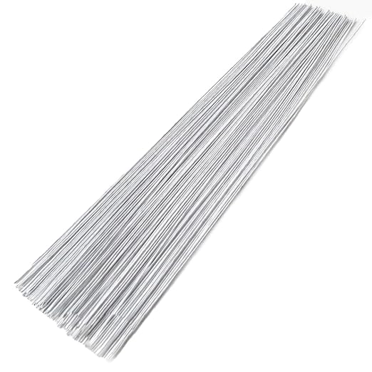 HAHIYO 18Gauge White Paper-Wrapped Metal Floral Wire 14 Inches, 70 Pack by HAHIYO