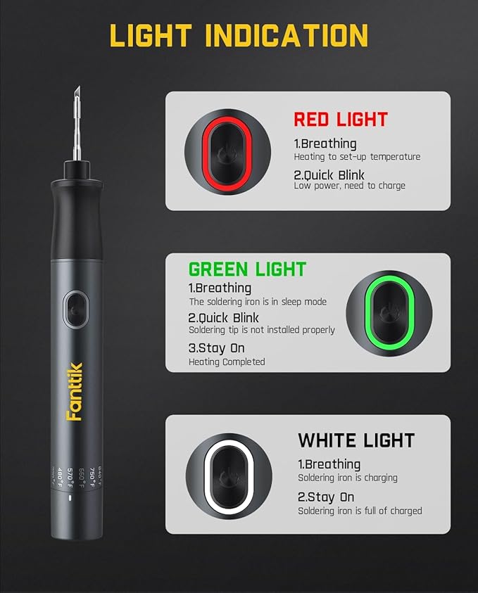 Fanttik T1 Max Soldering Iron Kit, Cordless Soldering Iron, 7 Seconds Fast - Image 6