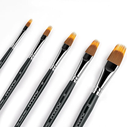 5pcs Dual-Layer Grainer Brush Set- Fuumuui Professional Synthetic Filbert Comb - Image 2