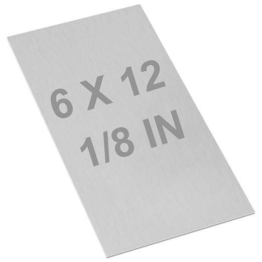 6061 T651 Aluminum Sheet Metal 6 x 12 x 1/8 Inch Plain Thin Aluminum Plate by Lswteiz