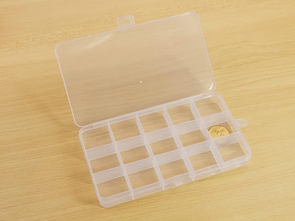 8 Pack 15 Grids Plastic Bead Organizer Box 6.8 * 3.86 * 0.87 inches Clear - Image 4