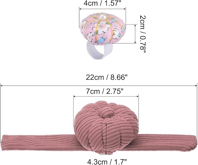 PATIKIL Wrist Pumpkin Pin Cushion, Snap Pin Cushion - Image 2