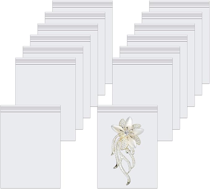 Clear Plastic Jewelry Zip Bags 300pcs 2" x 3" Clear Resealable Zipper Poly Bags by BornFeel