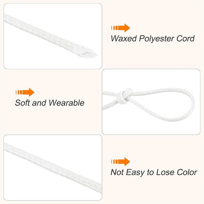 MECCANIXITY Waxed Cord 1.2mm Waxed Polyester Cord 175 Yard Wax String - Image 3