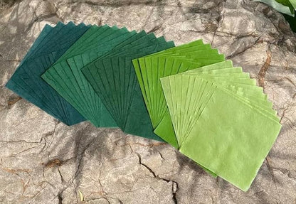 50 Sheets 6 x 6 Inches Natural Fiber Mulberry paper Sheets Square Origami Paper by RATREE888