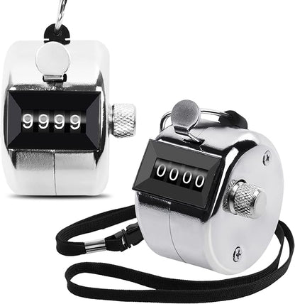 2 Pack Metal Hand Counter Four-Digit Counter by Oligei