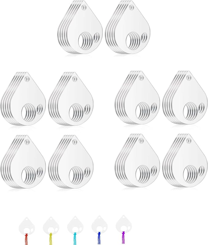 50Pcs Acrylic Embroidery Floss Organizer by Lveofielygi