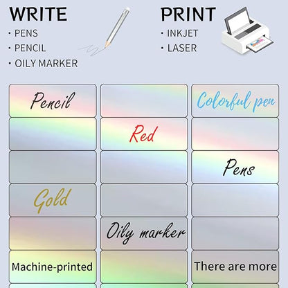 STARLIBOO 1" x 2-5/8" Address Labels- Holographic Color Stickers - Image 4