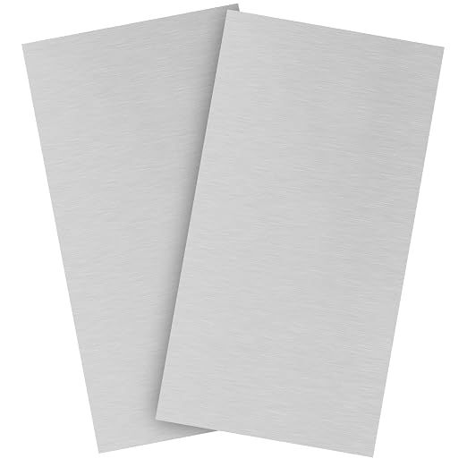 2Pack 6061 T651 Aluminum Sheet Metal 6 x 12 x 5/64 Inch Flat Plain Aluminum by Lswteiz