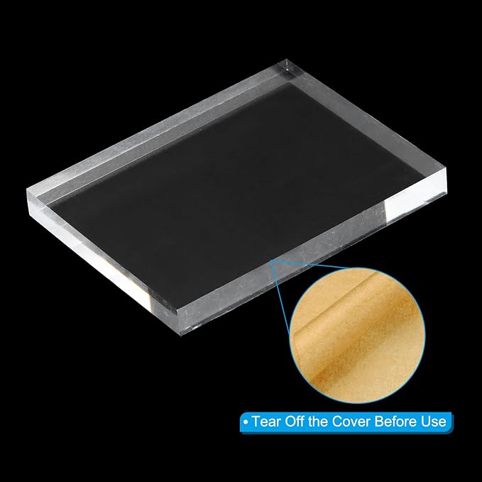 PATIKIL Acrylic Stamp Block, 1 Pack Clear Stamping Block - Image 3
