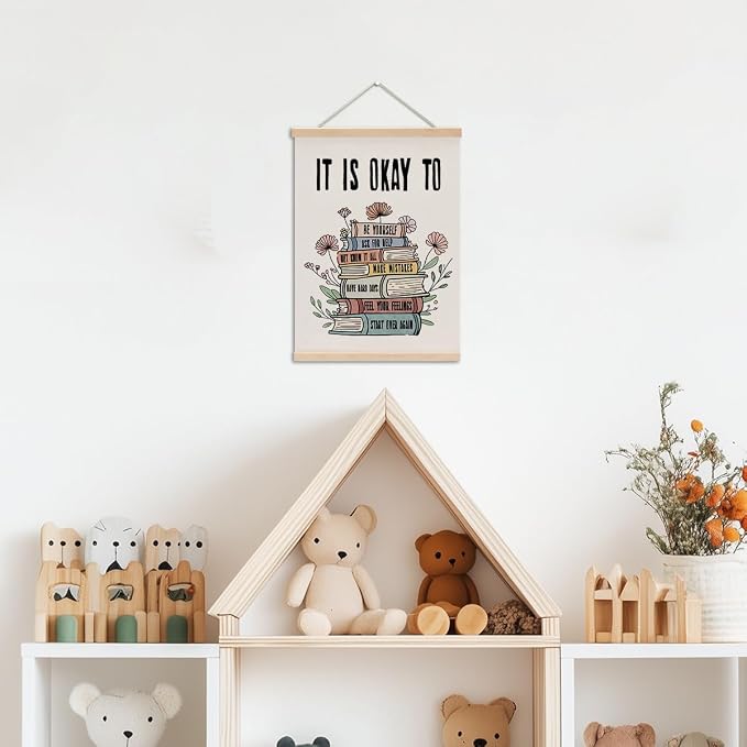 Inspirational Boho Poster Hanger, Positive Affirmations Wall Decor, Educational - Image 3