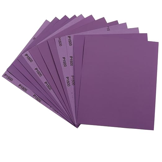 Sandpaper 15Pcs, 1500 Grit Sandpaper, Wet Dry Sandpaper Sheets 9 X 11 Inch by Mipepe