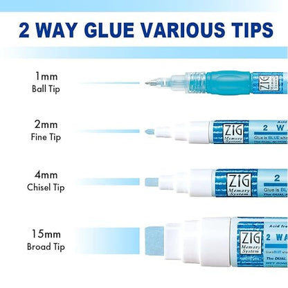 Zig Kuretake 2 Way Glue Stick Pen, Board Tip, 15mm Tip, AP-Certified, Made in - Image 6