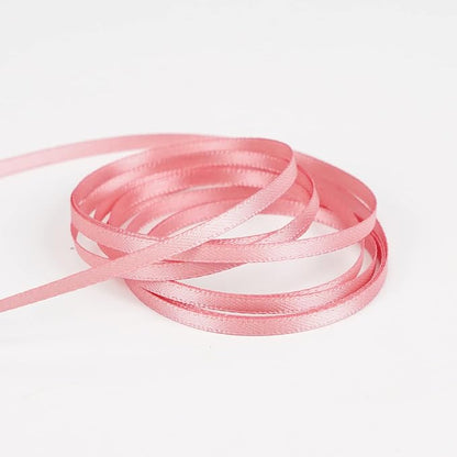 HUIHUANG 1/8 inch Blush Pink Satin Ribbon, 100 Yards Roll, Luxurious Double - Image 2