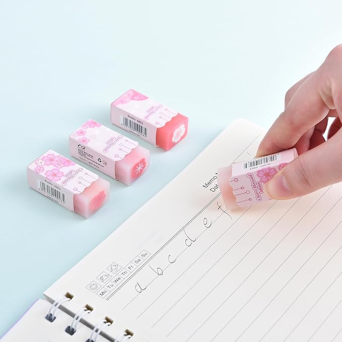 18 Pack Sakura Jelly Erasers for Kids, Rectangular, Rubber & Plastic, Kawaii - Image 5