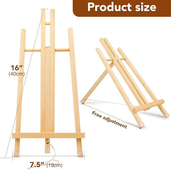 3 Pack 15 Inch Wood Easels, Easel Stand - Image 8