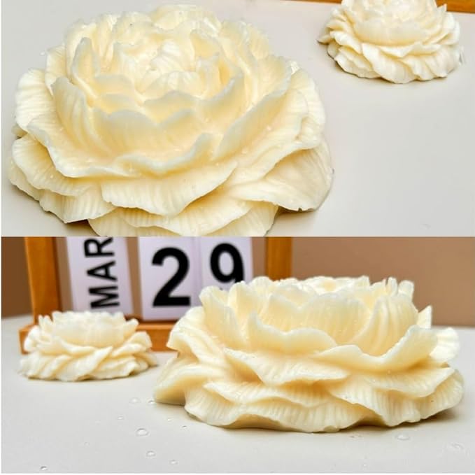 6.7 Inch Peony Silicone Mold, Large Size Flower Candle Mold, Soap Soy Wax DIY - Image 5
