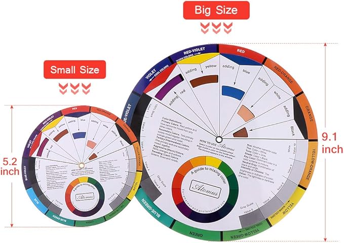 Pocket Color Wheel, Paint Mixing Learning Guide Art Class Teaching Tool - Image 4