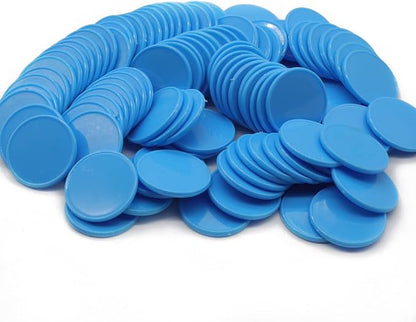 Set of 100 Opaque Plastic Learning Counters Mini Poker Chips Game Tokens by HAKITAROOM