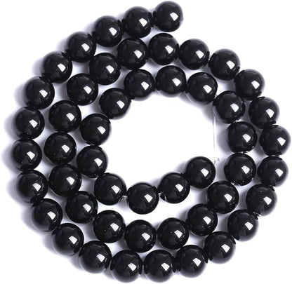 4mm 186pcs Natural Black Agates Onyx Stone Beads Smooth Round Loose Spacer Beads - Image 5