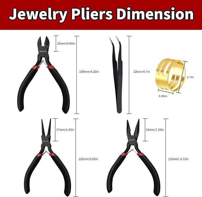 WISEUP 3 Pcs Jewelry Pliers Set - Image 2