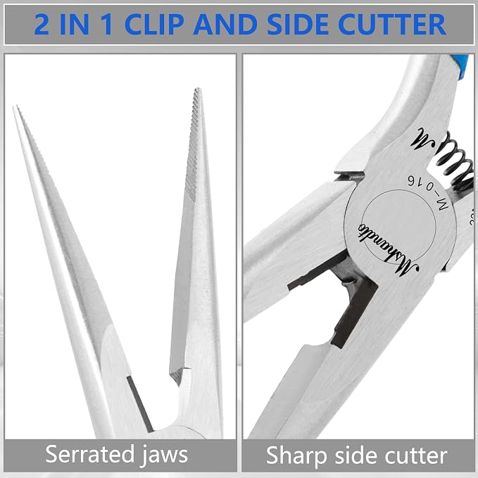 Needle Nose Pliers Set, 3 Pack 6.5"Long Nose Pliers - Image 4