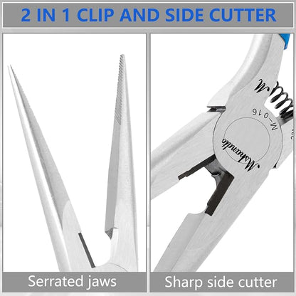 Needle Nose Pliers Set, 3 Pack 6.5"Long Nose Pliers - Image 4