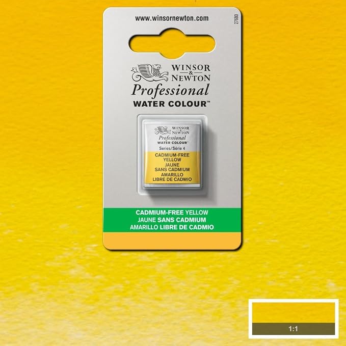 Winsor & Newton Professional Water Colour Paint, Half Pan, Cadmium-Free Yellow - Image 6