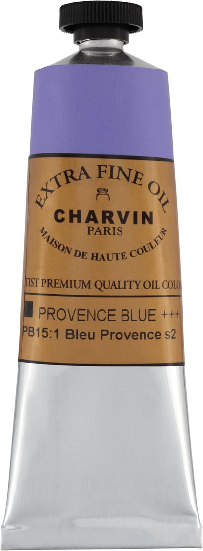 Charvin Extra Fine Oil Paint, Provence Blue 60 ml - Image 2
