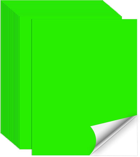 Neon Green Sticker Paper Labels by Unknown