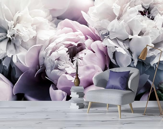Floral Wallpaper Mural Large Rose Flowers Mural - Image 3