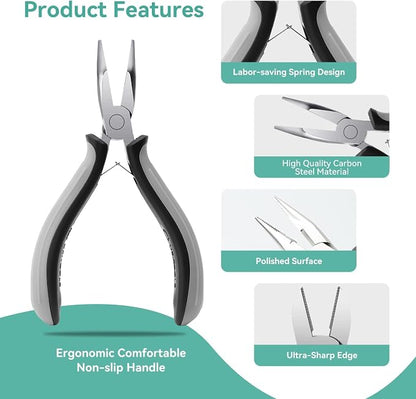 SOONAN 8 Pieces Mini Pliers Set, Jewelry Making Tools - Image 3