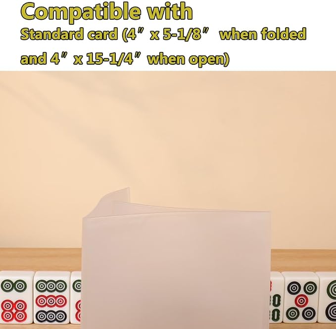 aoG Mahjong Card Holder for Mah Jongg Hands and Rules, Non Glare, PVC Plastic - Image 2