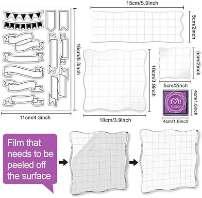 29 Pcs Journal Stamps for Crafting Card Making Supplies Set Include 3 Acrylic - Image 3