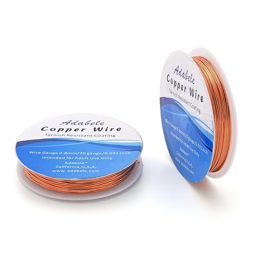 Adabele 65 Feet Premium Tarnish Resistant Round Bare Raw Jewelry Copper Wire - Image 2