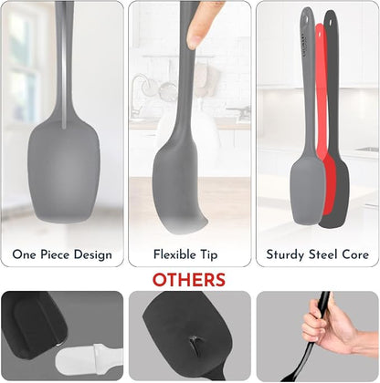Culinary Couture 4-Piece Grey Baking Spatula Set - Image 3